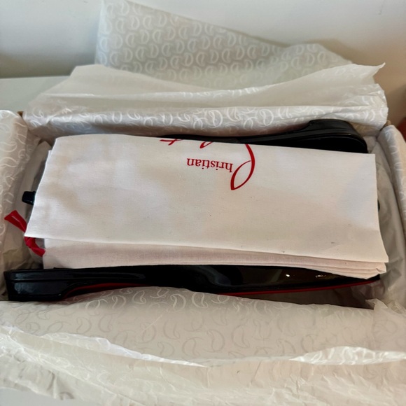 Christian Louboutin Hot Chick Patent Leather Slingback Flats - Picture 7 of 7